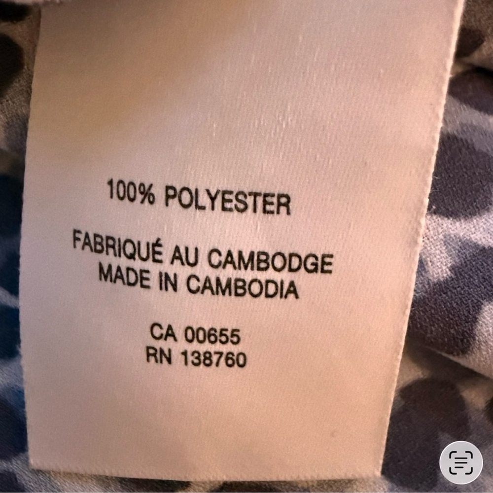 Reitmans Essentials Blue Abstract Patterned Blous… - image 3